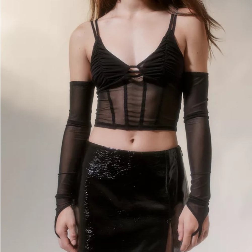 Urban Outfitters Ziggy cold shoulder corset top